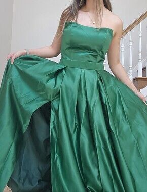 Amazon | Dresses | Amazon Adyce Strapless Pale Sage Satin Dress Medium New  | Poshmark